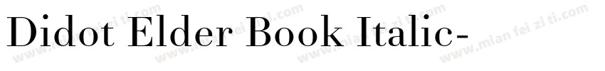 Didot Elder Book Italic字体转换